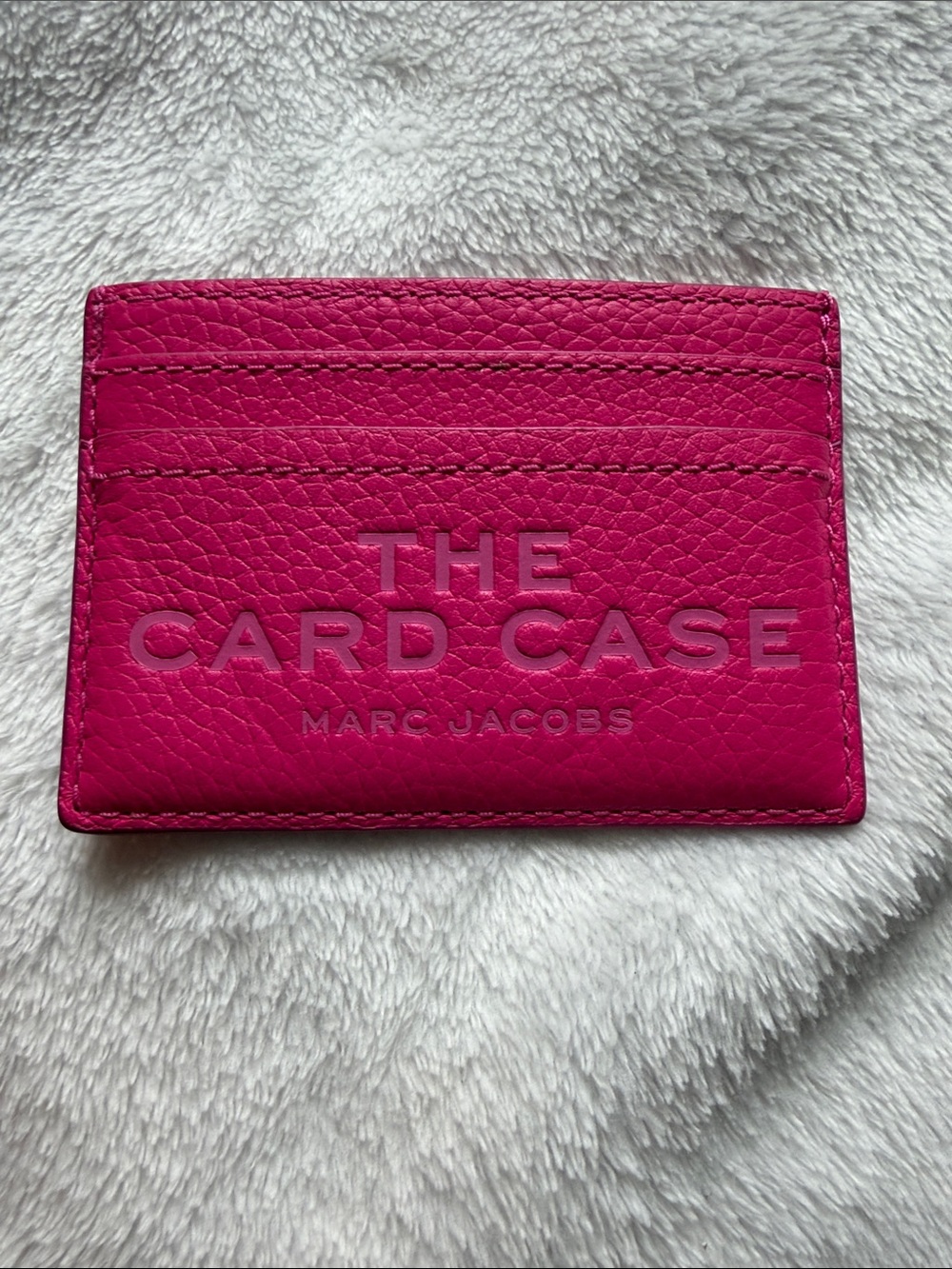 Marc Jacobs Card Case in Bright Fuchsia Pink